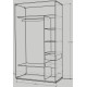 Шафа-купе GREY Combi 149*60*250 (0000092)